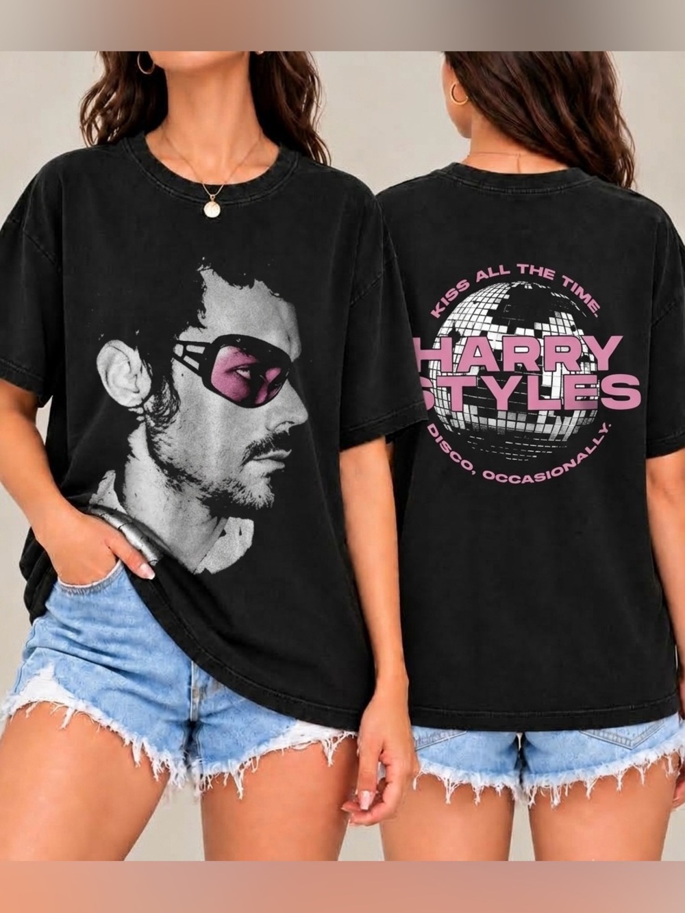 Harry Styles Graphic Tee Kiss All The Time Disco Occasionally Unisex T-shirt